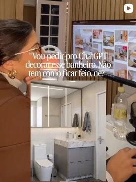 Post: pedi para o ChatGPT decorar um banheiro